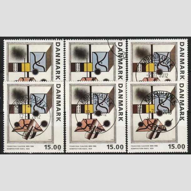 FRIM�RKER DANMARK | 1993 - AFA 1058 - Maleriserie 6. - 15,00 Kr. x 6 stk. - P�nt Stemplet
