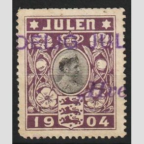 JULEMRKER DANMARK | 1904 - Dronning Louise - Stemplet