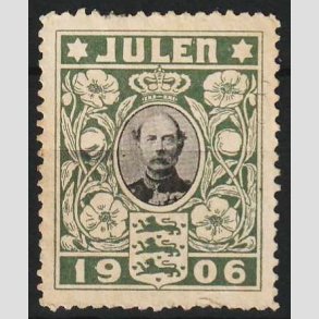 JULEM�RKER DANMARK | 1906 - Kong Christian IX - Ubrugt