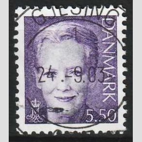 FRIMRKER DANMARK | 2000 - AFA 1247 - Dronning Margrethe II - 5,50 kr. violet - Pragt Stemplet 