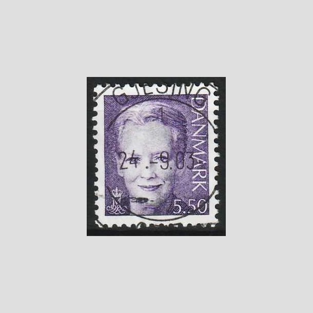 FRIMRKER DANMARK | 2000 - AFA 1247 - Dronning Margrethe II - 5,50 kr. violet - Pragt Stemplet 