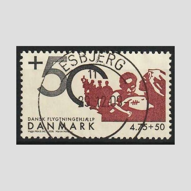 FRIM�RKER DANMARK | 2006 - AFA 1459 - Dansk flygtningehj�lp - 4,75+0,50 Kr. Afrika - Pragt Stemplet