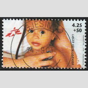 FRIMRKER DANMARK | 2003 - AFA 1349 - Lger uden grnser - 4,25 Kr. + 50 re - Pragt Stemplet 