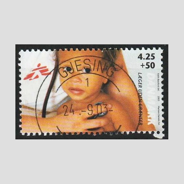 FRIM�RKER DANMARK | 2003 - AFA 1349 - L�ger uden gr�nser - 4,25 Kr. + 50 �re - Pragt Stemplet 