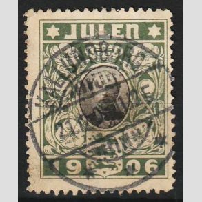 JULEMRKER DANMARK | 1906 - Kong Christian IX - Lux Stemplet Kalundborg