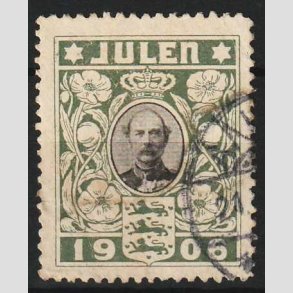 JULEM�RKER DANMARK | 1906 - Kong Christian IX - Stemplet