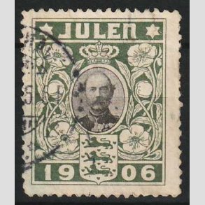 JULEM�RKER DANMARK | 1906 - Kong Christian IX - Stemplet