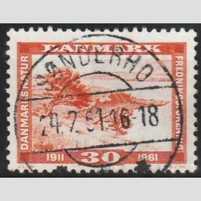 FRIM�RKER DANMARK | 1961 - AFA 392 - Naturfredningsforening 50 �r. - 30 �re - Lux Stemplet S�nderho