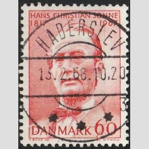 FRIM�RKER DANMARK | 1967 - AFA 466 - Chr. Sonne - 60 �re r�d - Lux Stemplet Haderslev