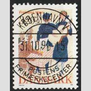 FRIM�RKER DANMARK | 1989 - AFA 933 - Frelsens H�r - 3,20 Kr. + 50 �re flerfarvet - Lux Stemplet 
