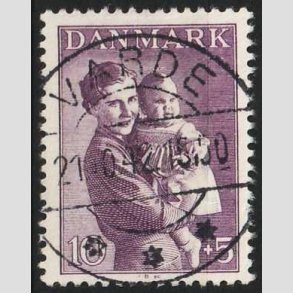 FRIM�RKER DANMARK | 1941 - AFA 268 - Magrethe 1 �r 10 + 5 �re violet - Lux Stemplet Varde