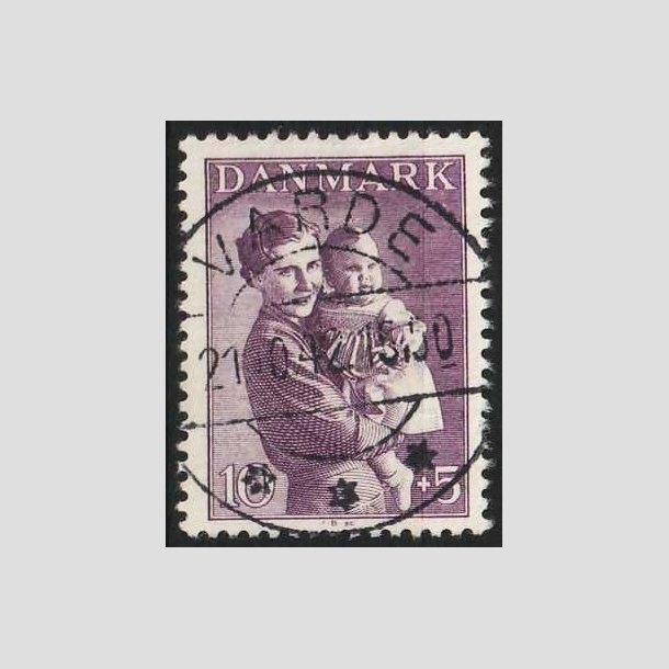 FRIM�RKER DANMARK | 1941 - AFA 268 - Magrethe 1 �r 10 + 5 �re violet - Lux Stemplet Varde