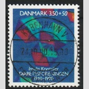 FRIMRKER DANMARK | 1990 - AFA 977 - Diabetesforeningen - 3,50 Kr. + 50 re - Lux Stemplet