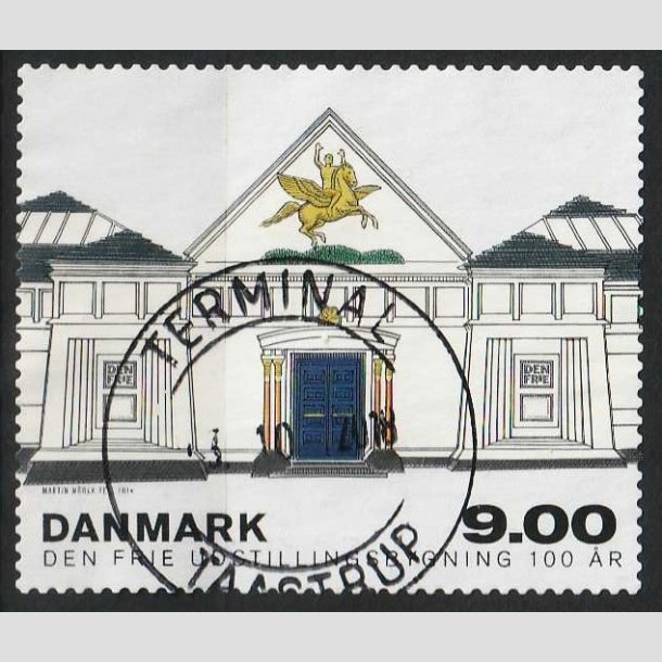 FRIM�RKER DANMARK | 2014 - AFA 1787 - Den Frie Udstillingsbygning - 9,00 kr. - Pragt Stemplet