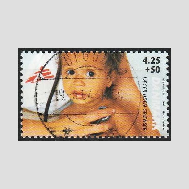 FRIM�RKER DANMARK | 2003 - AFA 1349 - L�ger uden gr�nser - 4,25 Kr. + 50 �re - Pragt Stemplet 