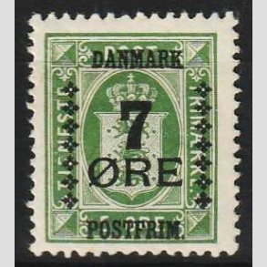 FRIM�RKER DANMARK | 1926 - AFA 163 - 7/5 �re gr�n Provisorium - Ubrugt (N�r postfrisk)