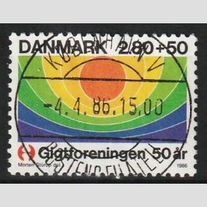 FRIM�RKER DANMARK | 1986 - AFA 855 - Gigtforeningen 50 �r - 2,80 Kr. + 50 �re - Lux Stemplet