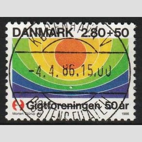 FRIM�RKER DANMARK | 1986 - AFA 855 - Gigtforeningen 50 �r - 2,80 Kr. + 50 �re - Lux Stemplet