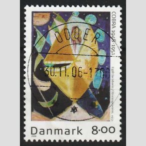 FRIM�RKER DANMARK | 2006 - AFA 1487 - COBRA-malere - 8,00 Kr. - Pragt Stemplet Odder