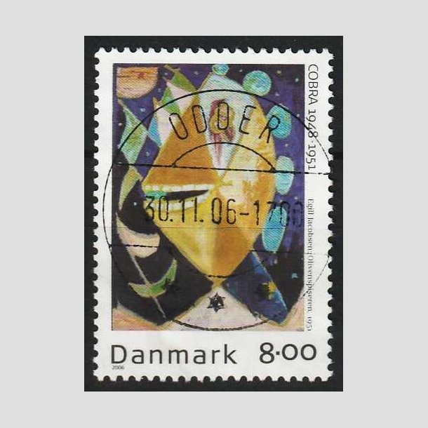 FRIM�RKER DANMARK | 2006 - AFA 1487 - COBRA-malere - 8,00 Kr. - Pragt Stemplet Odder