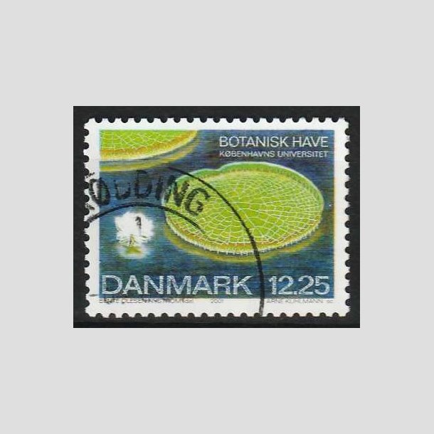 FRIM�RKER DANMARK | 2001 - AFA 1274 - Botanisk have. - 12,25 Kr. K�mpe�kande. - P�nt Stemplet 