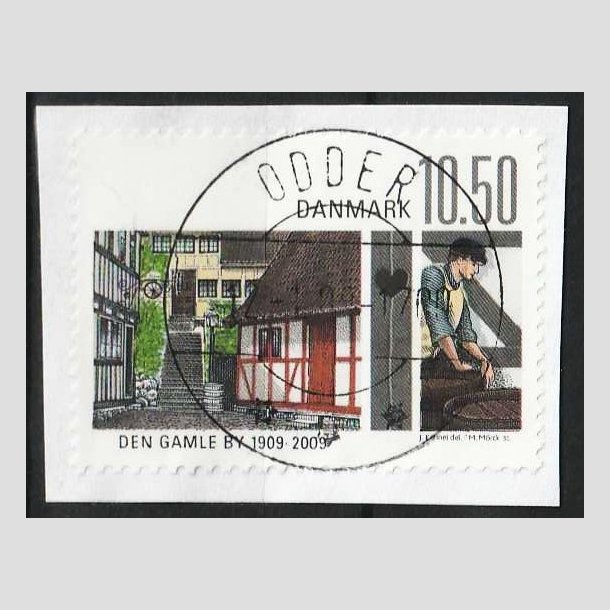 FRIM�RKER DANMARK | 2009 - AFA 1566 - Den gamle by - 10,50 Kr. p� klip - Pragt Stemplet Odder