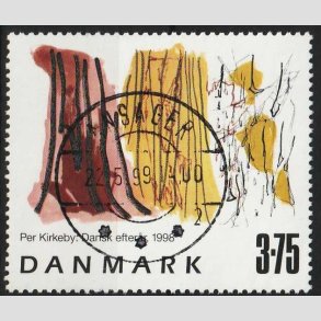 FRIM�RKER DANMARK | 1998 - AFA 1187 - Frim�rkekunst 1. - 3,75 Kr. Dansk efter�r - Pragt Stemplet 