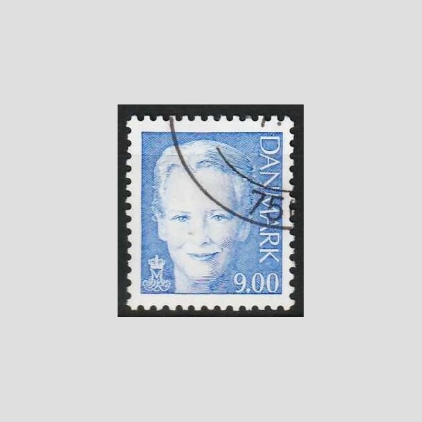 FRIM�RKER DANMARK | 2009 - AFA 1561 - Dronning Margrethe II - 9,00 kr. bl� - P�nt Stemplet