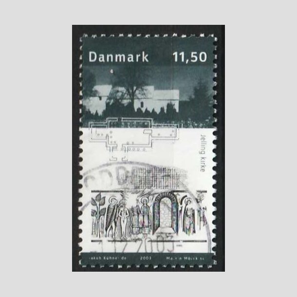 FRIM�RKER DANMARK | 2003 - AFA 1366 - Kongernes Jelling - 11,50 Kr. Jelling Kirke - P�nt Stemplet