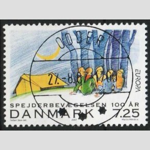 FRIM�RKER DANMARK | 2007 - AFA 1511 - Spejderbev�gelsen - 7,25 Kr. - Lux Stemplet Odder