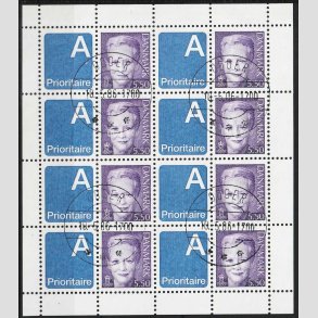FRIM�RKER DANMARK | 2003 - AFA 1247v (SM�ARK NR. 10) - Dr. Margrethe - 5,50 kr. x 8 - Lux stemplet