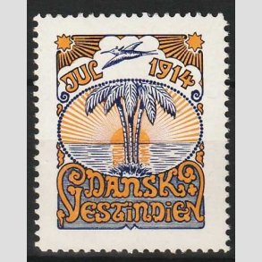 FRIM�RKER DVI | 1914 Julem�rke - Palmer og solopgang - Postfrisk