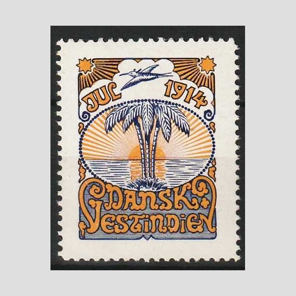 FRIM�RKER DVI | 1914 Julem�rke - Palmer og solopgang - Postfrisk