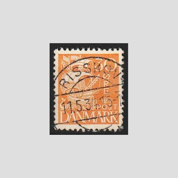 FRIM�RKER DANMARK | 1933 - AFA 206 - Karavel 30 �re orangegul Type I - Lux Stemplet