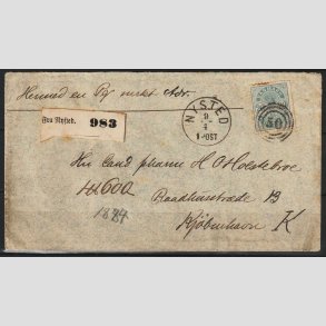 FRIM�RKER DANMARK | 1882 - AFA 33 - 20 �re bl� 