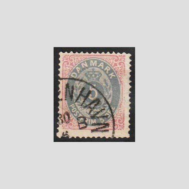 FRIM�RKER DANMARK | 1875 - AFA 24 - 5 �re r�d/bl� - Stemplet