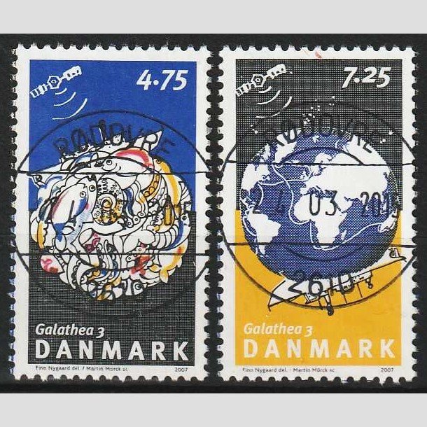 FRIM�RKER DANMARK | 2007 - AFA 1505,1506 - Galathea 3. - 4,75 + 7,25 Kr. i s�t - Pragt Stemplet