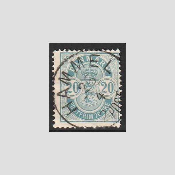 FRIM�RKER DANMARK | 1884-85 - AFA 36 - 20 �re bl� - Lux Stemplet Hammel