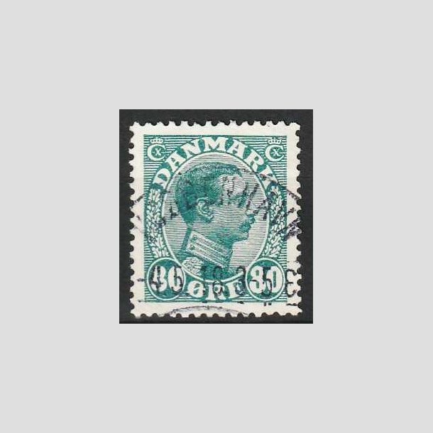 FRIM�RKER DANMARK | 1915 - AFA 84 - Chr. X 80 �re bl�gr�n - Stemplet