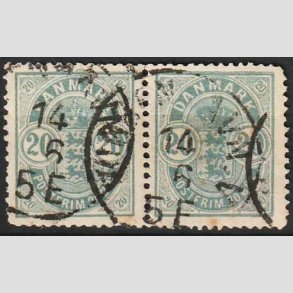 FRIM�RKER DANMARK | 1882 - AFA 33 - 20 �re bl� 