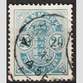 FRIM�RKER DANMARK | 1882 - AFA 33 - 20 �re bl� 