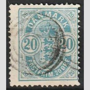 FRIM�RKER DANMARK | 1882 - AFA 33 - 20 �re bl� 