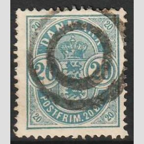FRIM�RKER DANMARK | 1882 - AFA 33 - 20 �re bl� 