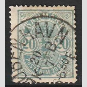 FRIM�RKER DANMARK | 1882 - AFA 33 - 20 �re bl� 