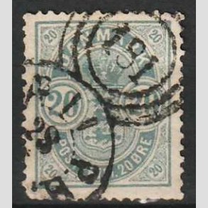 FRIM�RKER DANMARK | 1882 - AFA 33 - 20 �re bl� 