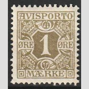 FRIM�RKER DANMARK | 1907 - AFA 1 - 1 �re oliven Avisporto - Postfrisk