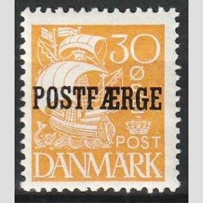 FRIM�RKER DANMARK | 1927 - AFA 11 - 30 �re brungul POSTF�RGE - Ubrugt