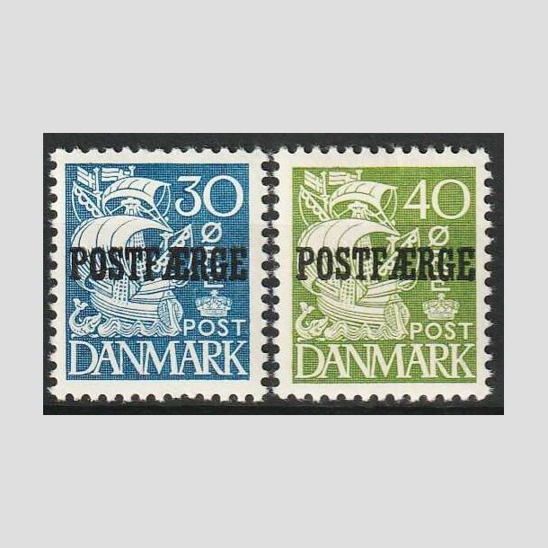 FRIM�RKER DANMARK | 1940 - AFA 24,25 Type II - 30 �re bl�, 40 �re gr�n POSTF�RGE - Ubrugt