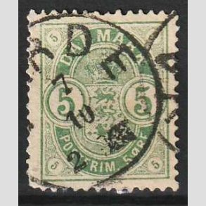 FRIM�RKER DANMARK | 1882 - AFA 32 - 5 �re gr�n 