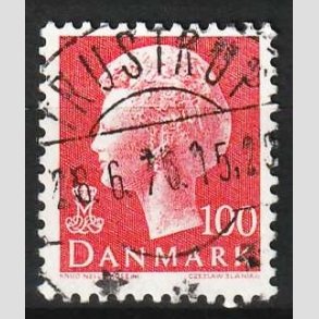 FRIM�RKER DANMARK | 1976 - AFA 620 - Dronning Margrethe - 100 �re r�d - Lux Stemplet Trustrup 